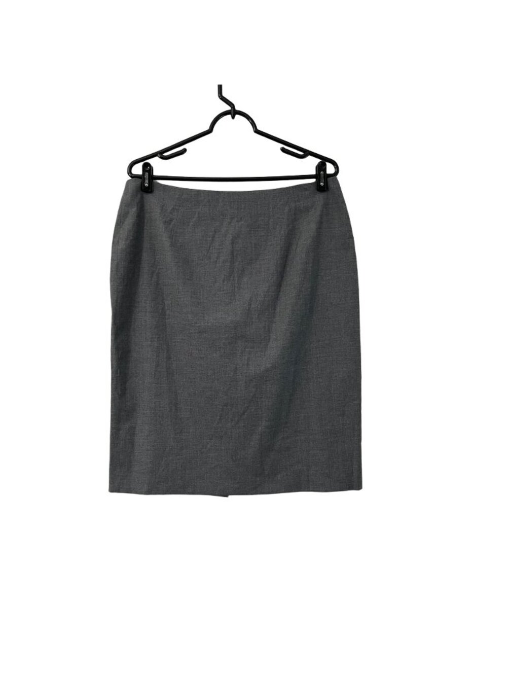 Hugo Boss Womens Gray Wool Classic Career Pencil Skirt Size 14